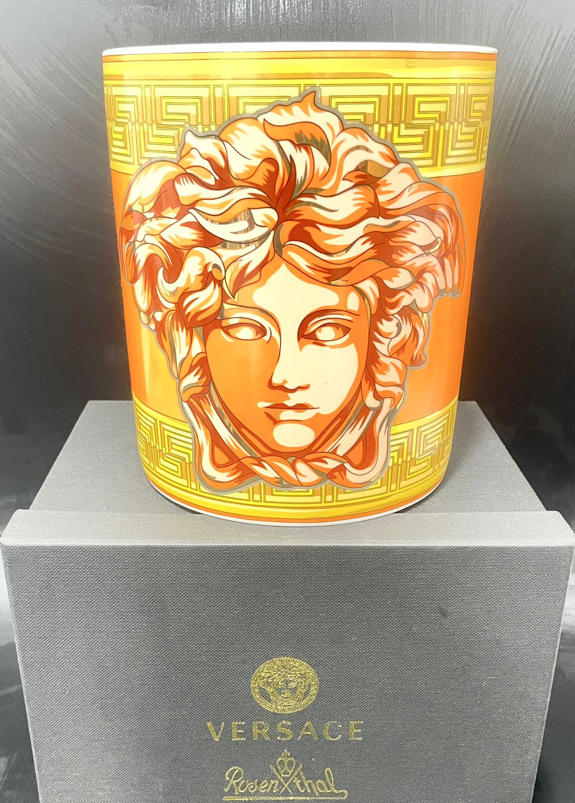 Versace cylinder vase